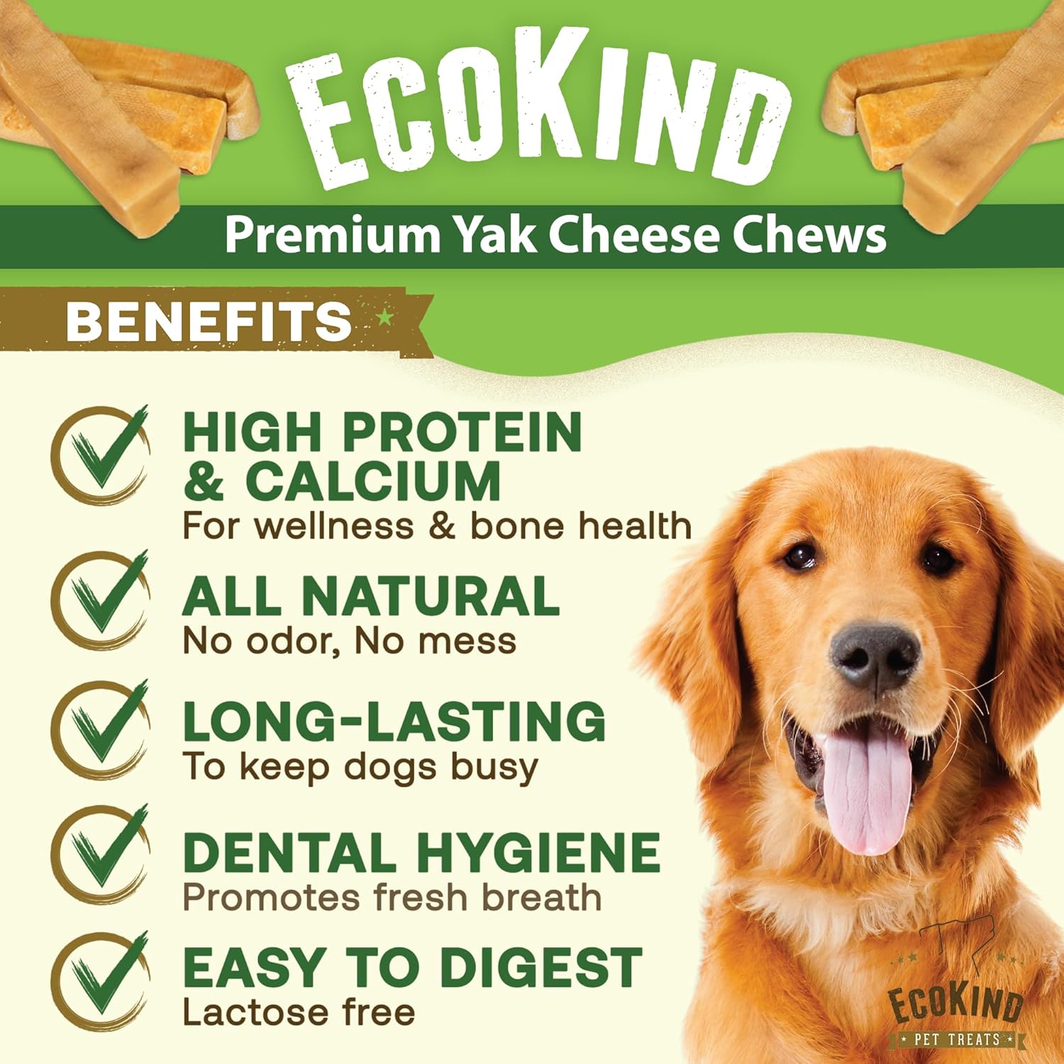 Gold Yak Chews for Small Dogs (4 - 75 sticks)