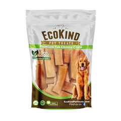 A bag of Small EcoKind Himalayan Yak Chew Treats - 100% Natural, Gluten free & Long Lasting Dog Chews for small dogs and puppies.