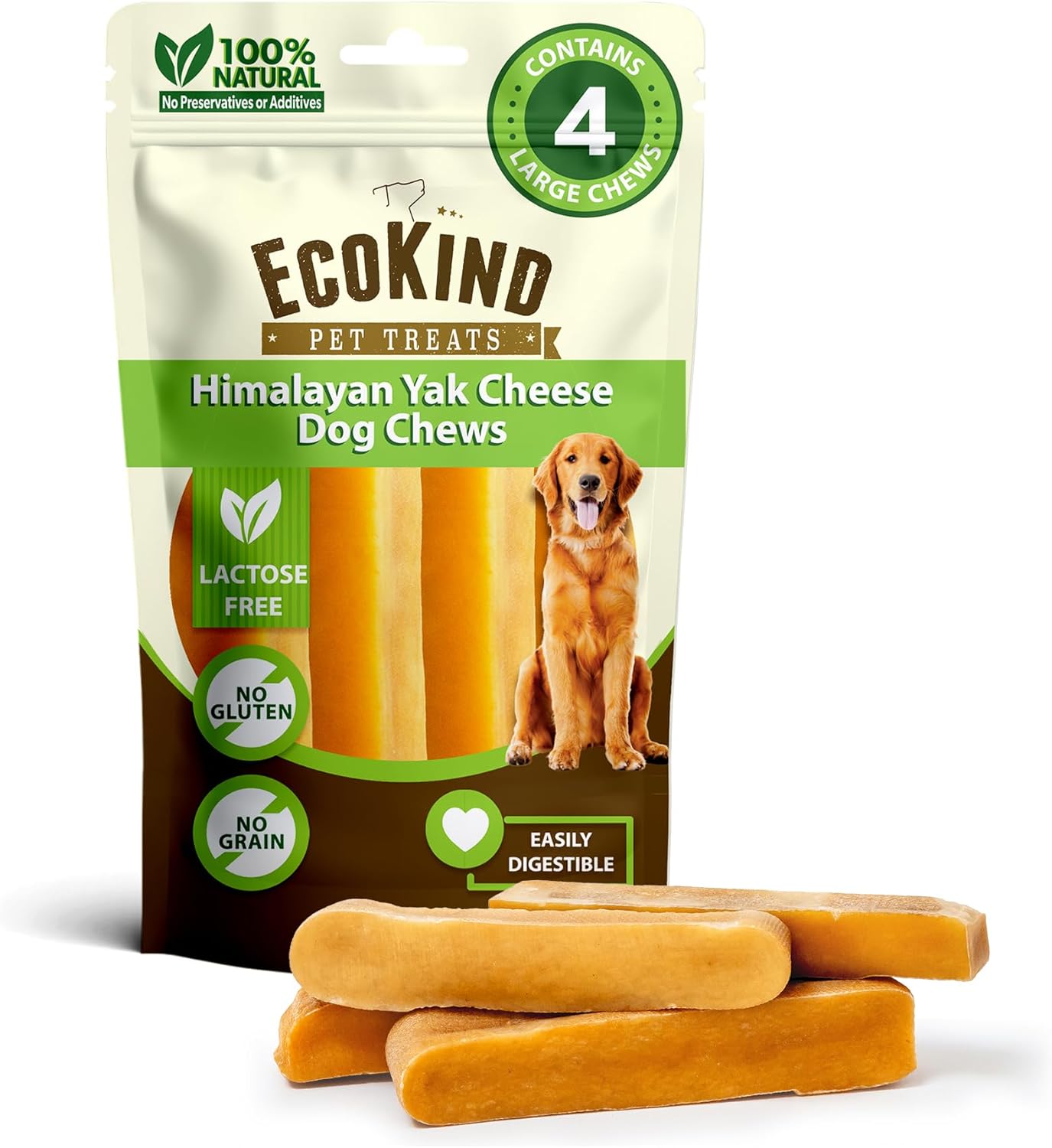 EcoKind Large Himalayan Yak Milk Chews (1 5lb Bags) 100