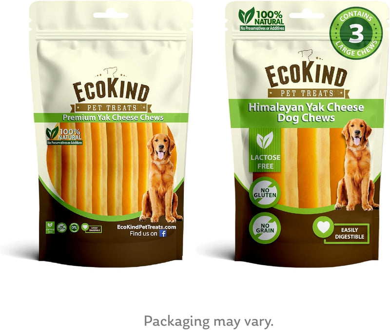 EcoKind Premium Gold Yak Cheese Himalayan Dog Chews, Healthy Dog Treats, Yak Chews for Small Dogs, All Natural, Long Lasting Dog Chew for Aggressive Chewers, High Protein Puppy Treat, Small - 8 Chews