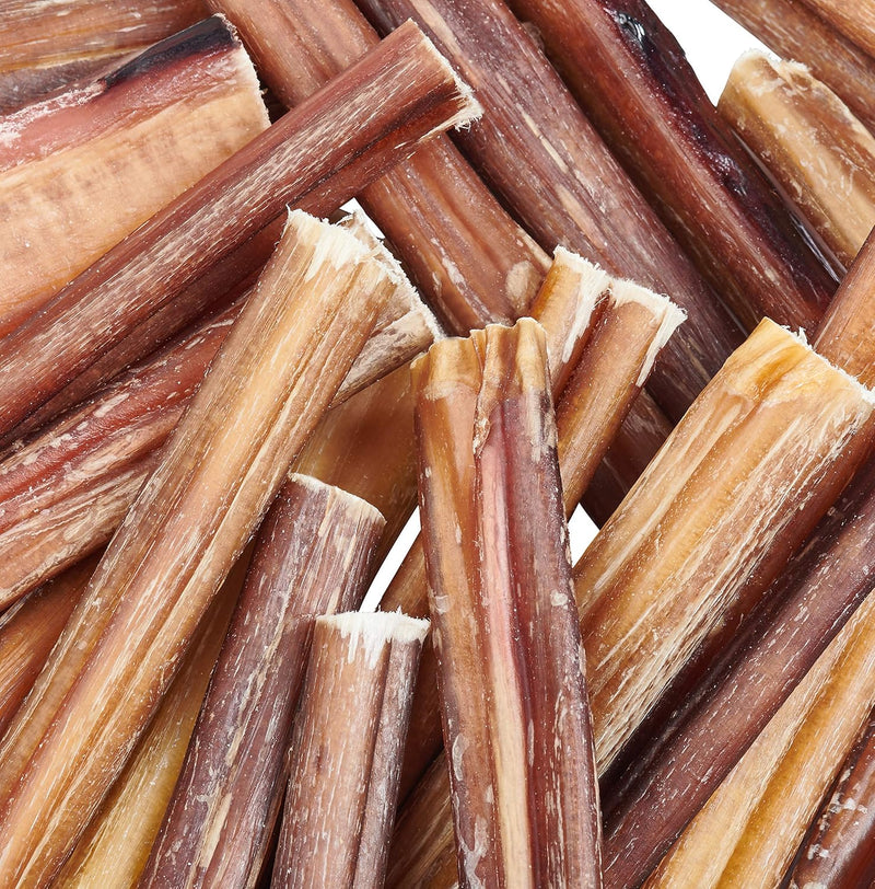 a bag of EcoKind all-natural, long-lasting bully sticks for dogs - made from grass-fed beef and hand-picked for the best quality