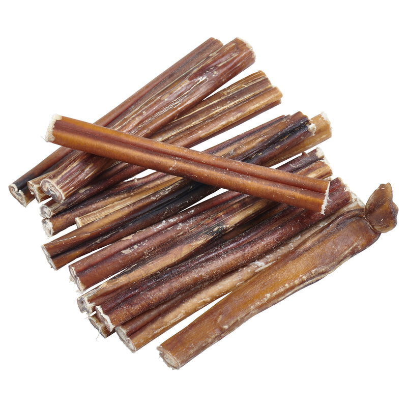 a bag of EcoKind all-natural, long-lasting bully sticks for dogs - made from grass-fed beef and hand-picked for the best quality