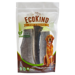 a bag of EcoKind Elk Split Antler Dog Chews - all-natural, long-lasting, treats for your dog or puppy, from the Rocky Mountains in the USA